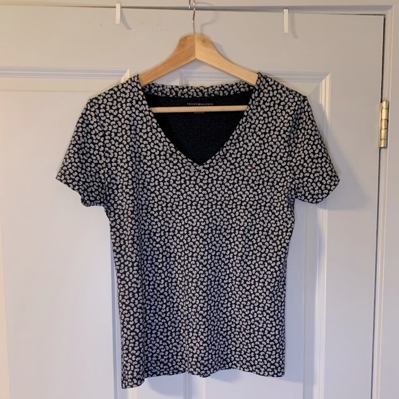Tommy Hilfiger Paisley Top in Dark Blue, Women's L - Picture 2 of 7